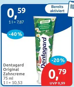 Budni Dentagard original zahncreme Angebot