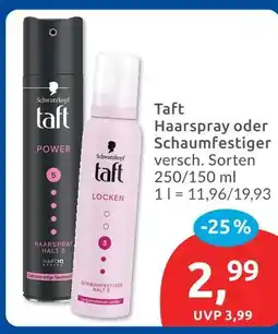 Budni Taft haarspray oder schaumfestiger Angebot