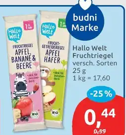 Budni Hallo welt fruchtriegel Angebot
