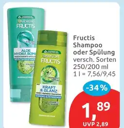 Budni Garnier fructis shampoo oder spülung Angebot
