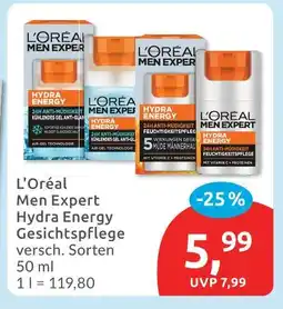 Budni L'oréal men expert hydra energy gesichtspflege Angebot