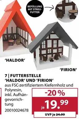 Dehner Futterstelle ‘haldor‘ und ‘firion‘ Angebot