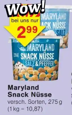 Wiglo Wunderland Maryland Snack Nüsse Angebot