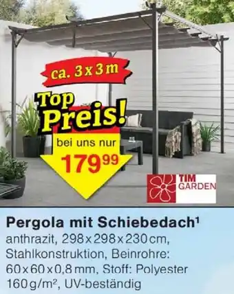 Wiglo Wunderland Pergola mit Schiebedach Angebot