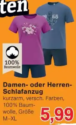 Wiglo Wunderland Posten Damen oder Herren Schlafanzug Angebot