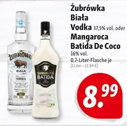 Nah & Frisch Żubrówka Biała Vodka oder Mangaroca Batida De Coco Angebot