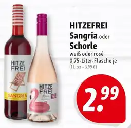 Nah & Frisch HITZEFREI Sangria oder Schorle Angebot