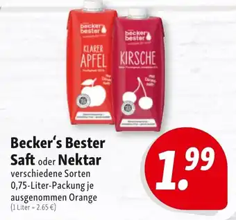 Nah & Frisch Becker's Bester Saft oder Nektar Angebot