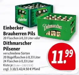 Nah & Frisch Einbecker Brauherren Pils o. Dithmarscher Pilsener Angebot
