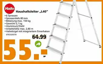 Globus Baumarkt Hailo Haushaltsleiter „l40“ Angebot