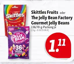 Nah & Frisch Skittles Fruits oder The Jelly Bean Factory Gourmet Jelly Beans Angebot