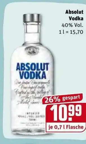 REWE Kaufpark Absolut Vodka Angebot