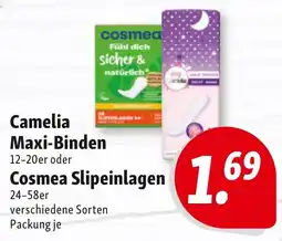 Nah & Frisch Camelia Maxi-Binden oder Cosmea Slipeinlagen Angebot