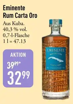 Galeria Markthalle Eminente Rum Carta Oro Angebot