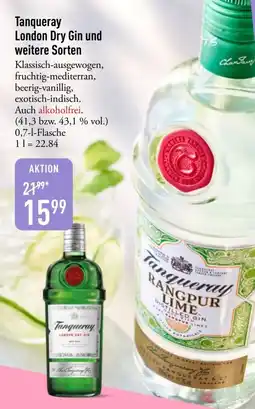 Galeria Markthalle Tanqueray London Dry Gin und weitere Sorten Angebot
