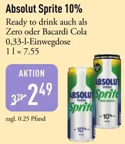 Galeria Markthalle Absolut Sprite 10% Angebot
