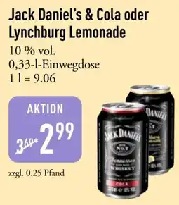 Galeria Markthalle Jack Daniel's & Cola oder Lynchburg Lemonade Angebot