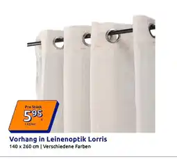Action Vorhang in leinenoptik lorris Angebot