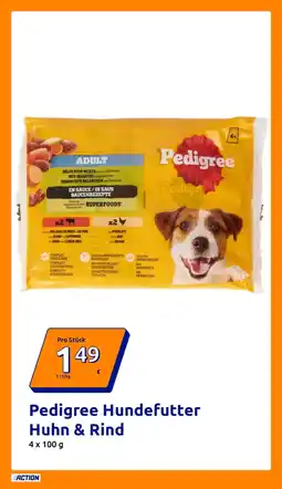 Action Pedigree hundefutter huhn & rind Angebot