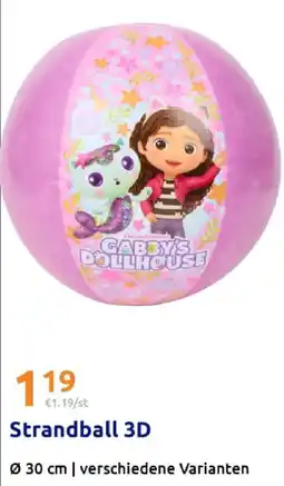 Action Gabby's dollhouse strandball 3d Angebot