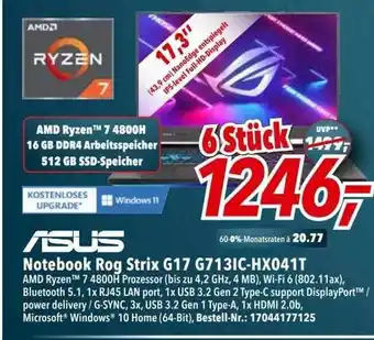 dodenhof Asus Notebook Rog Strix G17 G713ic-hx041t Angebot