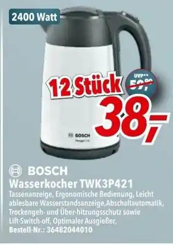 dodenhof Bosch Wasserkocher Twk3p421 Angebot