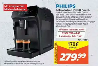 Marktkauf Philips Kaffeevollautomat Ep1220-00 Panarello Angebot