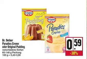 Kupsch Dr. Oetker Paradies Creme Oder Original Pudding Angebot