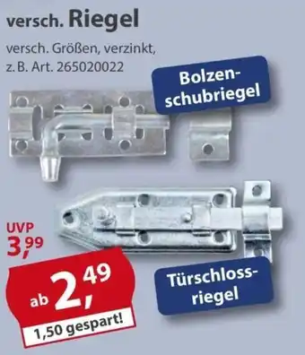 Versch. Riegel