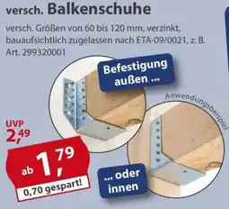 Sonderpreis Baumarkt versch. Balkenschuhe Angebot