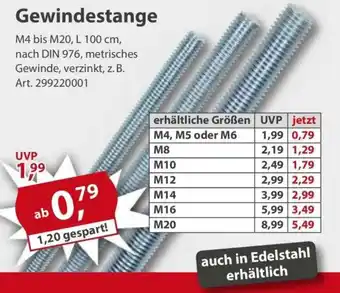 Sonderpreis Baumarkt Gewindestange Angebot