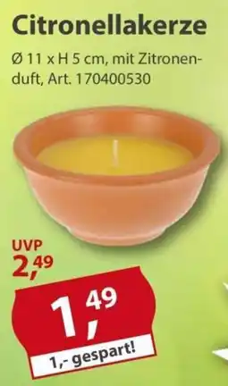 Sonderpreis Baumarkt Citronellakerze Angebot