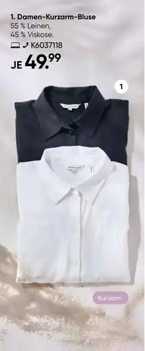 Galeria TOM TAILOR Damen-Kurzarm-Bluse Angebot