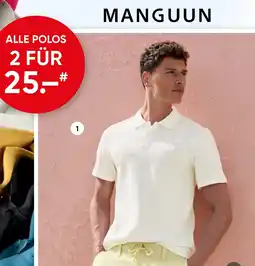 Galeria MANGUUN Herren-Piqué-Poloshirt, 1/2-Arm Angebot