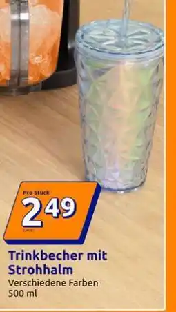 Action Trinkbecher mit Strohhalm Angebot