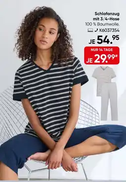 Galeria SCHIESSER Schlafanzug mit 3/4-Hose Angebot