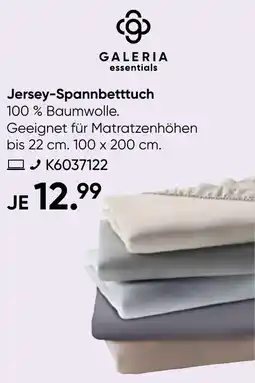 Galeria Jersey-Spannbetttuch Angebot