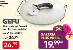 Galeria GEFU Pizzastein mit Gestell und Pizzaschneider Angebot