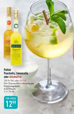 Galeria Pallini Peachello, Limoncello oder Alkoholfrei Angebot