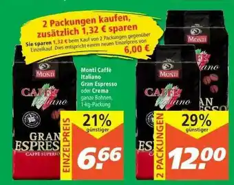 Marktkauf Monti Caffè Italiano Gran Espresso Oder Crema Angebot