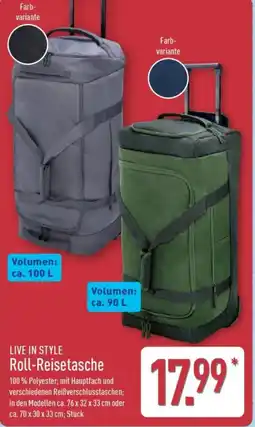 Aldi Nord LIVE IN STYLE Roll-Reisetasche Angebot