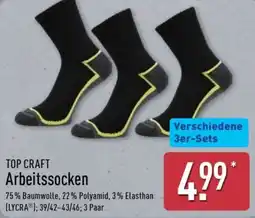 Aldi Nord TOP CRAFT Arbeitssocken Angebot