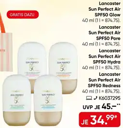 Galeria Lancaster Sun Perfect Air SPF50 Glow Angebot