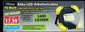 Norma Maximus Akku-led-arbeitsstrahler 10 Watt Angebot