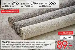 Zurbrüggen WANGO Handwebteppiche Angebot