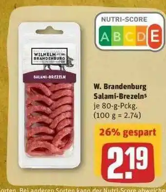 REWE W. Brandenburg Salami Brezeln Angebot