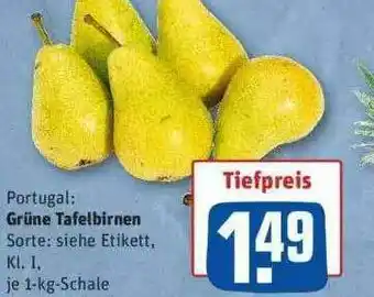 REWE Protugal: Brüne Tafelbirnen Angebot