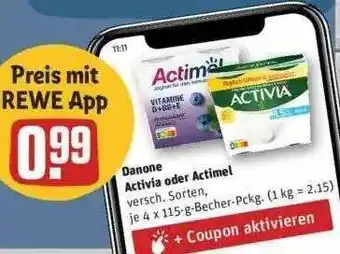 REWE Danone Activia Oder Actimel Angebot