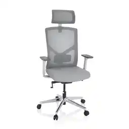 Netto Marken-Discount hjh OFFICE Profi Bürostuhl BRETON PRO W Stoff / Netzstoff mit Armlehnen (höhenverstellbar) Angebot
