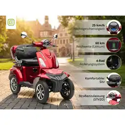 Netto Marken-Discount E-Seniorenmobil MAXXI 4.0 - Lithium Akku - 1000W - 25km/h - ROT Angebot
